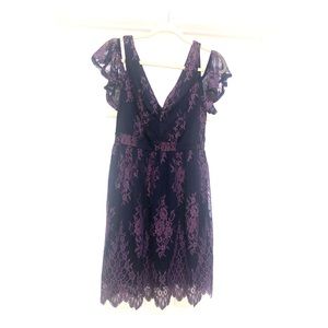 Lacey navy and purple dress